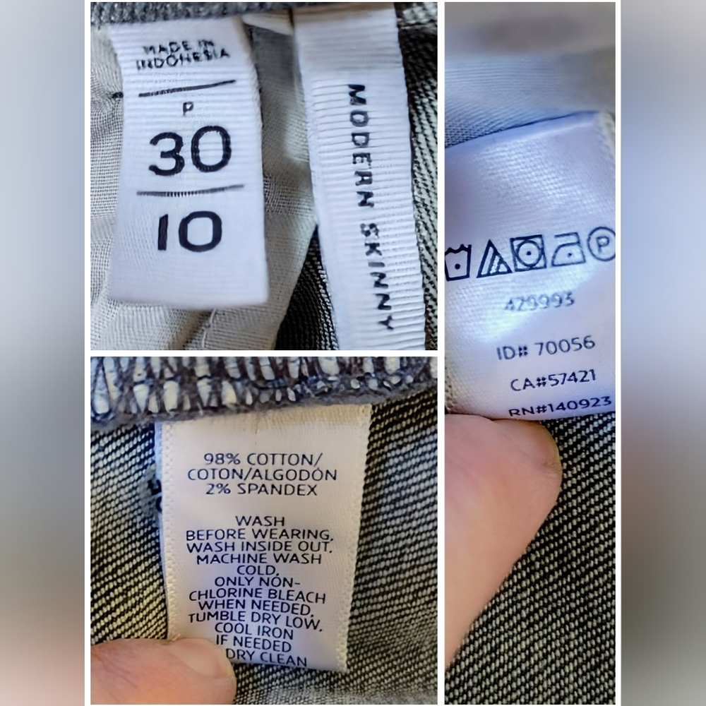 NWOT! Ann Taylor Modern Skinny Jeans, Light Grey Wash, 10P, Mid‑Rise, Polished - Picture 2 of 5